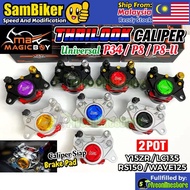 MAGIC BOY Caliper Pump P8 P8-II P34 Caliper Bracket 2 POT Front Brake Caliper CNC Y15 Y16 RS150 LC13