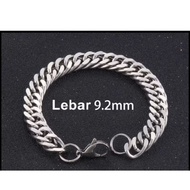 Men's titanium bracelet, genuine stainless steel dabel chain, premium cool guy