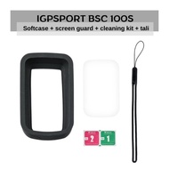 Silicone Softcase Package For IGPSPORT BSC 100S+Screen Guard+Drop Protection Strap