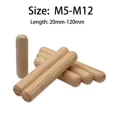 M5-M12 Wood Sticks Household Connectors Furniture Fitting Wooden Dowel Pin Wooden Dowels Cabinet Dra