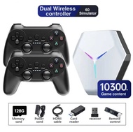 <พร้อมส่ง>เครื่องเล่นวิดีโอเกม X10 4K + กล่องทีวี 5G จอยคู่ไร้สาย 2.4G รองรับ PSP N64 PS1 ความจุ 128