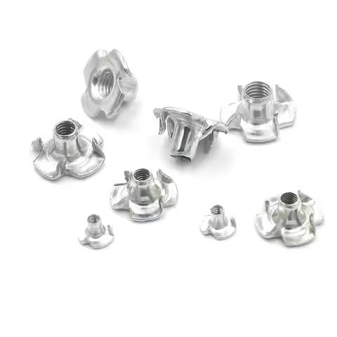 20PCS Four Claws Nut Speaker Nut M2 M3 M4 M5 M6 T-Nut Blind Pronged Tee Nuts for RC Boats Model DIY