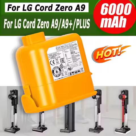 NEW 5.0/6.0Ah Vacuum Cleaner battery EAC63758601 for LG Cord Zero A9,Cord Zero A9+,A9, Cord Zero A9 