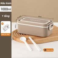 Hộp Cơm Giữ Nhiệt 2 Tầng 3 Ngăn INOX 304 Cao Cấp Tặng Muỗng Đũa bát súp Hộp Đựng Cơm Giữ Nhiệt Hộp C