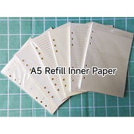 A5 Refills Inserts Inner Paper Page A5内页6孔