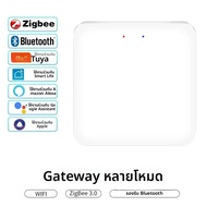 Tuya WiFi สมาร์ทไร้สายหลายโหมดเกตเวย์ ZigBee Bluetooth Gateway Hub Smart Life Voice Control ทํางานร่