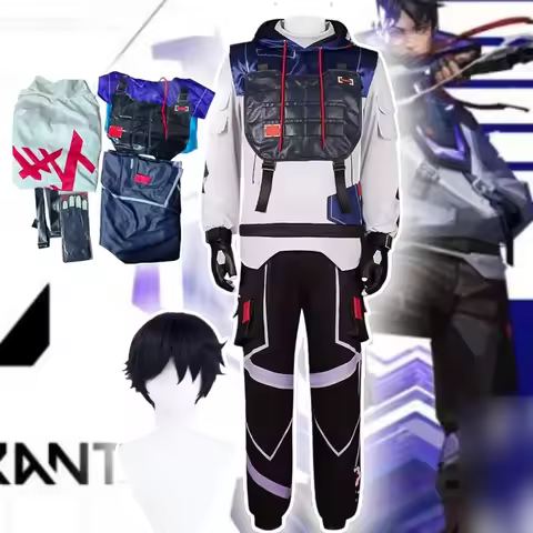 ISO Cosplay Game VALORANT Costume Wig Halloween Anime Clothes Uniform gf;.9