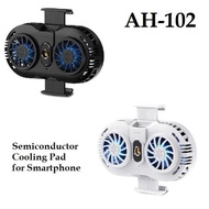 Grosirunik99 AH-102 - Semiconductor Mobile Phone Cooler Cooling Pad Dual Fan