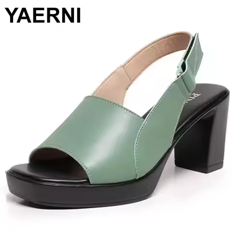 2025 Open Toe Block Heels Platform Sandals Woman Summer High Heel Gladiator Sandals Women Black Whit