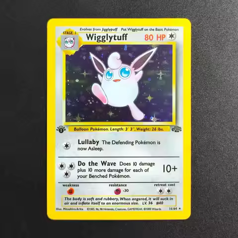 DIY Proxy Pokemon TCG Card 1999 Wigglytuff 16 Super Rare Collectibles Card Single Classic Game Anime