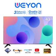 WEYON TV Smart Android 32/43/50 inch TV Led Murah 32 Promo Smart TV 32 inch Murah Promo Meriah Android FHD Ready LED Digital Televisi-Android 11.0-CC CAST-Browser/Youtube -/LAN/WIFI