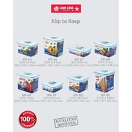 BUNTON Lion Star Lunch Box Clip to Keep KTK Refrigerator Storage Sealware 4 Sides Microwave Safe OK 