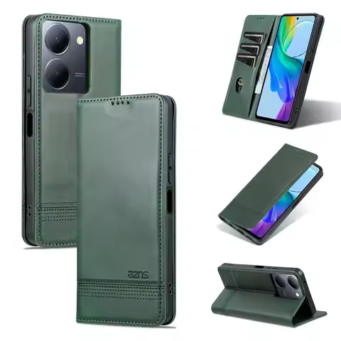 PU leather wallet case for Vivo Y38 Y200i Y200t T3x Y27s Y77t Y01 soft shockproof cover flip casing 