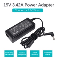 19V 3.42A 65W laptop charger, laptop power supply for Toshiba ASUS Lenovo IdeaPad Dell laptop and HP Monitor 5.5 * 2.5