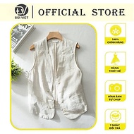 Áo vest nam, áo ghile nam Linen dáng ngắn, phối đồ nam tính trẻ trung Đũi Việt Dv02