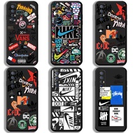 Case OPPO Reno Z 2 3 Pro Reno2 F Z Phone Case Trendy Creativity Brand and tag Straight Edge Shockproof Soft Silicone Cover