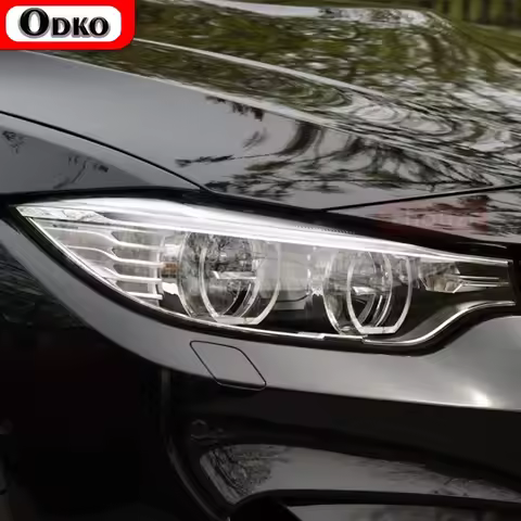 2 Pcs For BMW M3 F80 M4 F82 F83 CS Coupe Car Headlight Tint Black Protective Film Protection Transpa