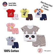 😺Baju Bayi Baby Clothing Infant Kid Anak Lelaki Perempuan Boy Girl Set Seluar Pendek Lengan Pendek S