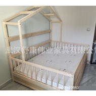 Single Size Katil Children Kanak Budak Kid Child Wooden Bed Cot Queen Attached Parents Bed Infant Crib Bayi Baby Child