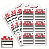 UMI 6pcs/Set Sheet 5x5cm Waterproof Next Service Due Date Miles Car Window Sticker Self-adhesive Rem