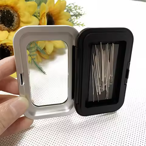 Black Magnetic Needle Suction Box Frosted Needle Suction Box Storage Embroidery Needle and Thread Bo