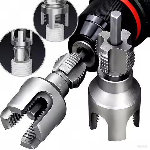 Pipe Thread Cutting Tool Integrated Internal & External Pipe Threading Tool Electric Drill Compatibl