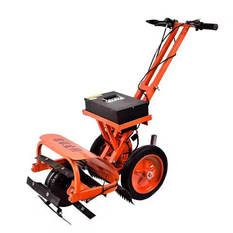Small tillage machine for digging trenches, loosening soil, and plowing. Electric weeding machine re