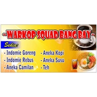 STALL BANNER | Warteg Banner | Food Banner | Snack Banner | Banner | Seblak Banner