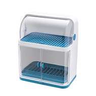 Kệ úp chén bát 2 tầng có nắp đậy, khay hứng khô ráo, sạch sẽ, kích thước 45x38x25cm - Hàng chính hãn