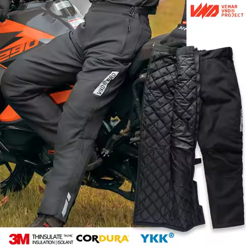 Men's Motorcycle Pants for 3M-Thinsulate Cotton Quick Release Pants Quick Magnetic Buckle 3-layer So