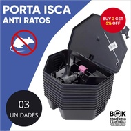 Home Rodent Bait Station - Heavy-Duty Lockable Design, Includes 3 Baits