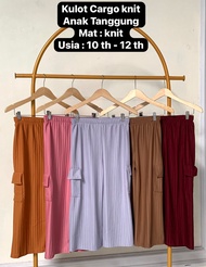 Celana Kulot Cargo Knit Wanita Polos Premium Jumbo / Kulot Cargo Knit Terbaru / Kulot Wanita Cargo B