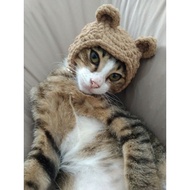 Bear character knitted cat hat | Bear hat for cats | Cat Accessories