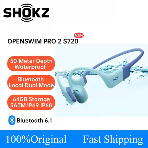 SHOKZ OpenSwim Pro 2 S720 Bone Conduction Headphones Swimming Waterproof Wireless Earphones Swimming