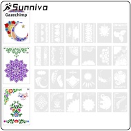 24 Pieces Flower Stencil Craft Stencils Set Drawing Embossing Stencils Coloring Painting Template St
