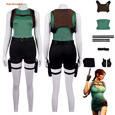 Movie Tomb Raider Cosplay Lara Croft Top Shorts Clothes Women Halloween Costume Carnival Outfit Suit