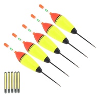 5pcs/lot 30g EVA Foam Fishing Floats Bobber + 5pcs Glow Sticks Sea Rock Fishing Long Cast Floating E