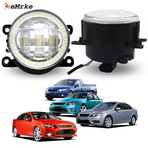 LED Car Fog Lights Assembly for Ford FG MK1/2 Falcon XR6 G6 G6E XT 2008-2014 with Lens Angel Eyes DR