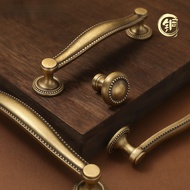 Furniture Handle New Chinese Bronze Brass Handle Retro Wardrobe Handle Wine Cabinet Cabinet Handle D