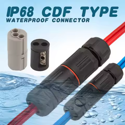 IP68 I/T Shape Waterproof Quick Connector 2/3/5 Pin Solder Less LED Lamp Wire Connectors Outdoor Rai