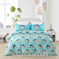 限時優惠*全新正品櫻桃小丸子花輪小玉野口840針床品套裝被袋床單床笠枕袋四件套 3尺/4尺/4尺半/5尺(單人至加大)