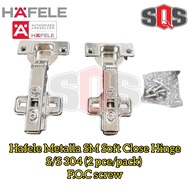 Hafele Metalla SM Soft Close Hinge S/S 304 (2 pce)