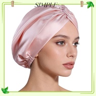 SIMPLESHOP Silk Satin Hair Bonnet, Smooth Adjustable Mulberry Silk Wrap, Premium Breathable Luxury S