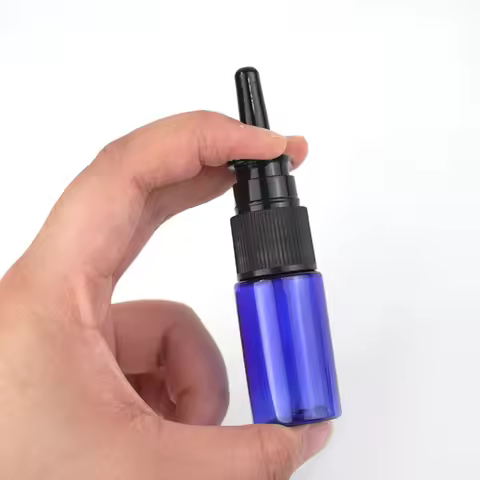 10/20/30/50/100pcs 10ml Nasal Spray Bottle PET Blue Empty Nasal Container Colorful Liquid Nasal Spra