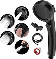 SINGSUO High Pressure Handheld Shower Head with On Off Switch, Detachable Shower Head, 3 Spray Modes Shower Massager Handheld with Hose and Adjustable Angle Bracket (Oil Rubbed Bronze)