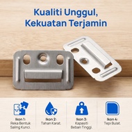 100pcs Stainless Steel Clip Lock Fluted Wall Panel PVC Fluted Panel Klip Logam Untuk Panel Dinding P