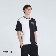 UNBOUND STRIKE ZONE OVERSIZED TEE เสื้อยืดแขนสั้นชาย สีขาวดำ ทรงโอเวอร์ไซส์ ผ้ารีไชเคิลจากขวดพลาสติก