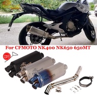 Slip On For CFMOTO NK400 NK650 NK 400 650 650MT 650 MT Motorcycle Exhaust Escape Modify Middle Link 