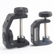 Cylindrical C-Clip Aluminum Alloy Q-Shaped Fixed Desktop Clip Holder C-Clip Flash Camera Tripod Phot