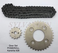 GEAR SET KARISMA 428 / SUPRA X125 POWEROLL